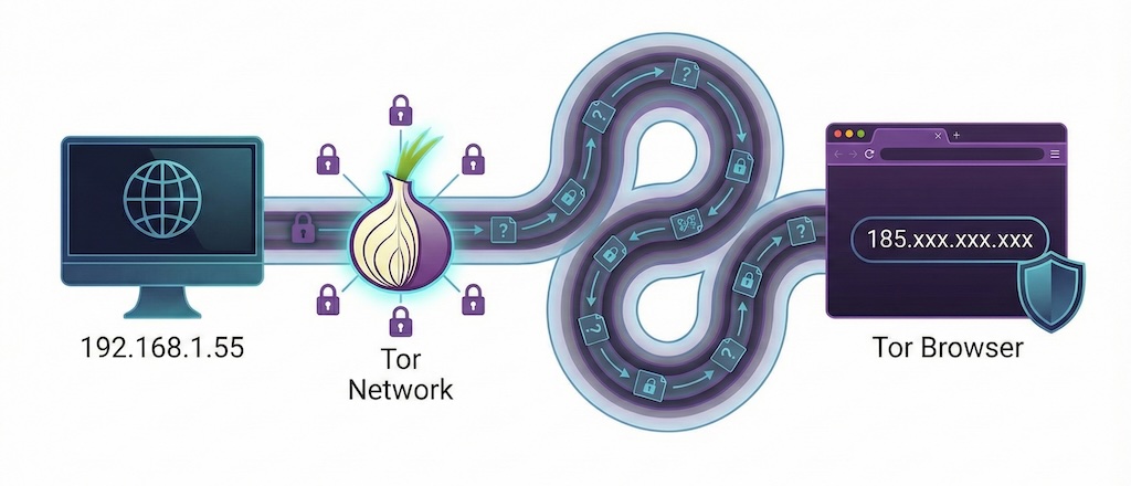 Hide IP with Tor Browser